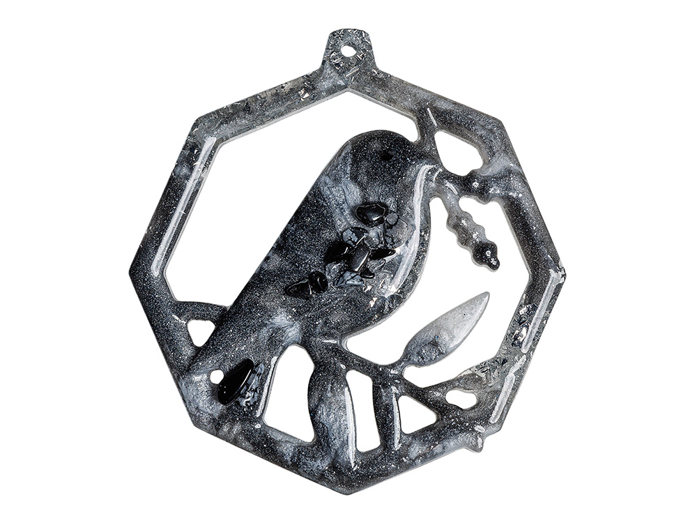 Елочные игрушки (Снегирь) Обсидиан