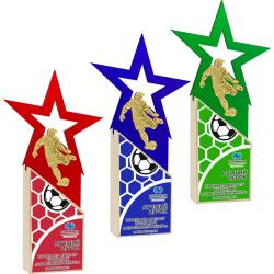 Акриловая награда с УФ печатью футбол