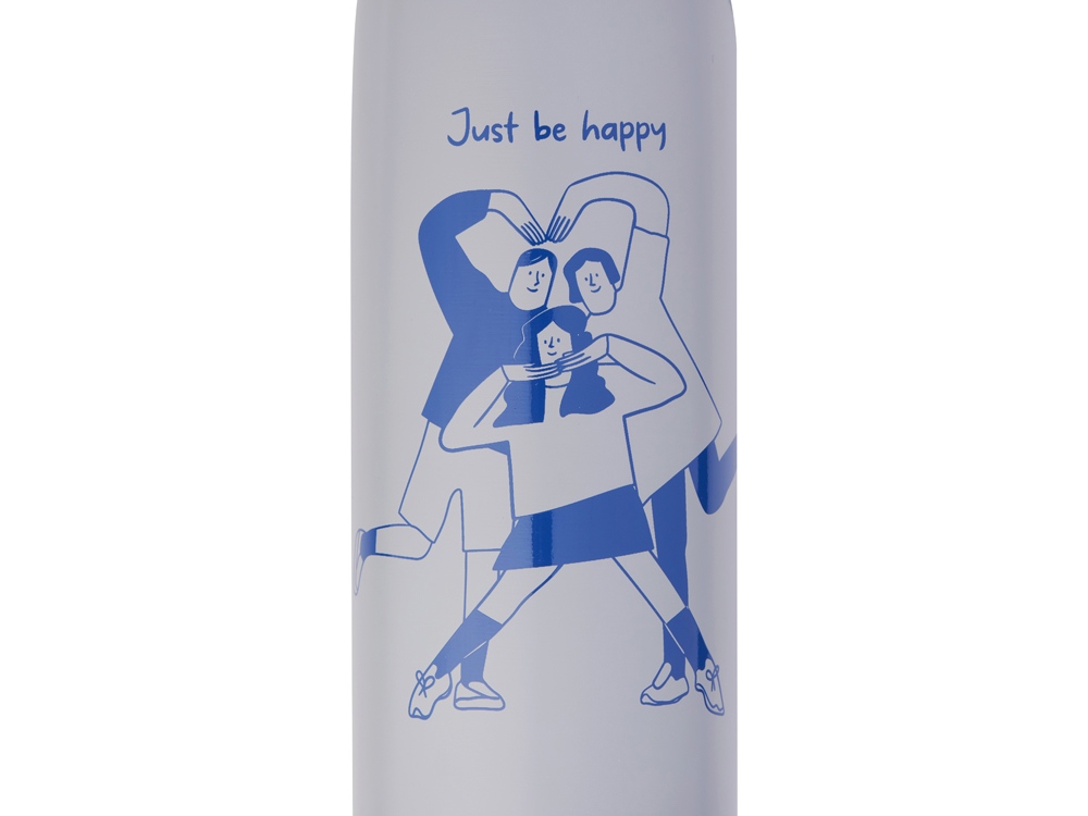 Стальная бутылка Rely, 650 мл, серый (трафаретная печать круговая)