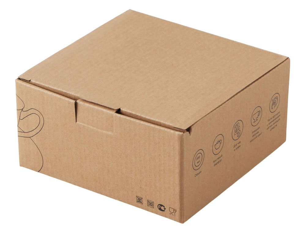 Чайная пара с золотой каймой, 200мл