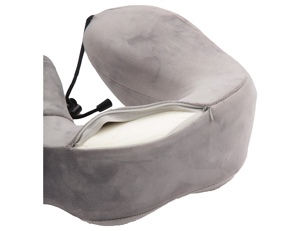 Подушка для путешествий с эффектом памяти Мемо Bluewinder Grey