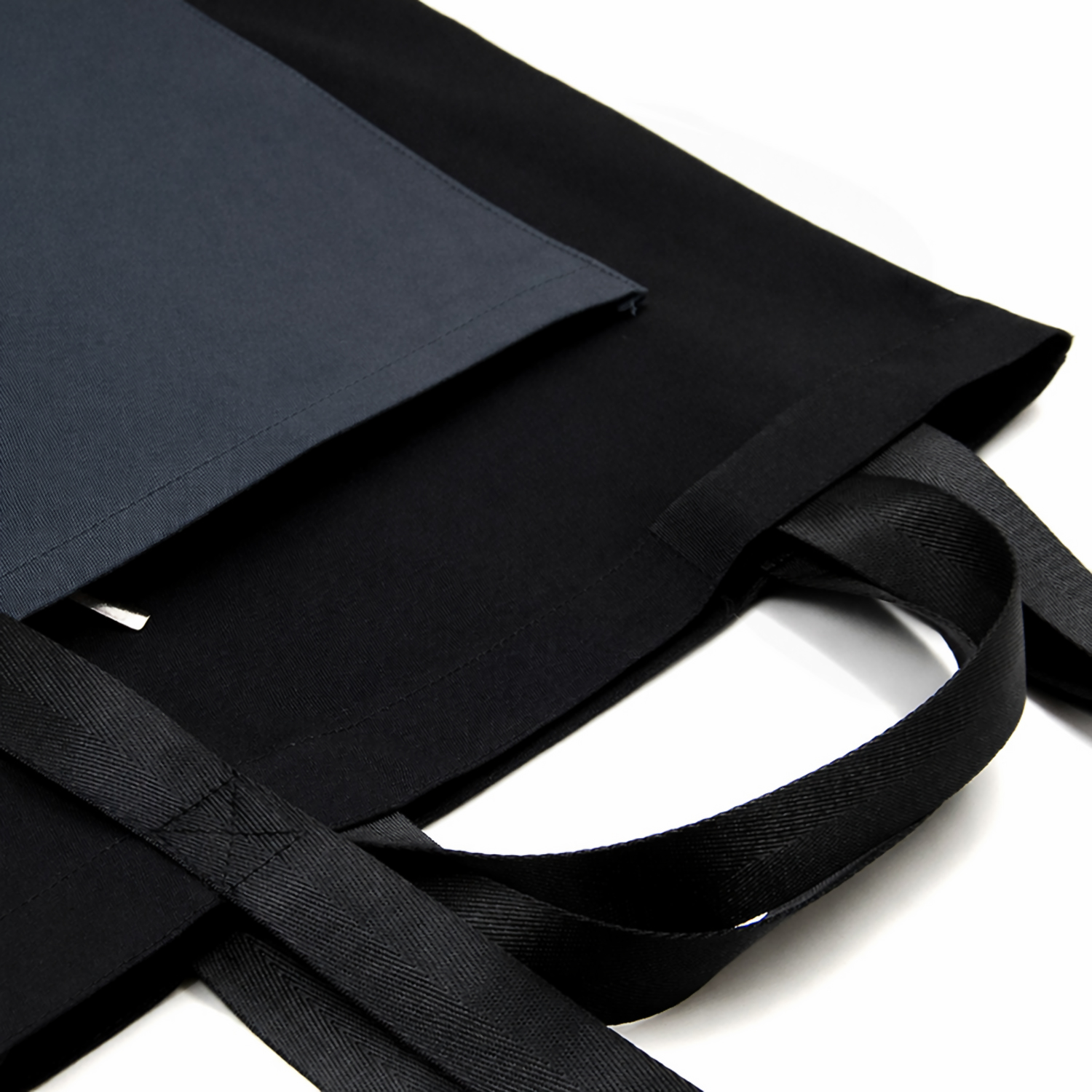 Шоппер Superbag Big Pocket, с карманом на молнии (черный с темно-серым)