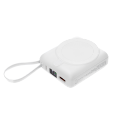 Внешний аккумулятор с подсветкой Ritter PD 10000mAh с функцией беспроводной зарядки 15W, белый Внешний аккумулятор с подсветкой Ritter PD 10000mAh с функцией беспроводной зарядки 15W, белый