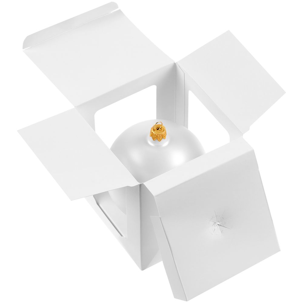 Елочный шар Gala Matt в коробке, 6 см, белый