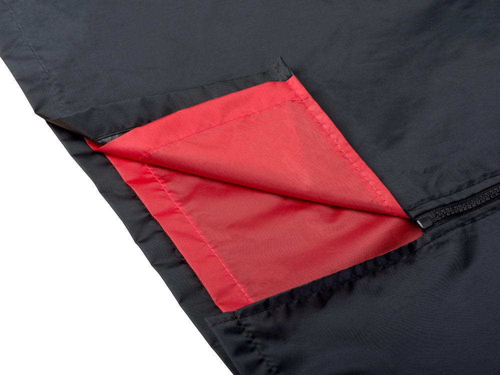 Дождевик Bi-color унисекс, красный/черный