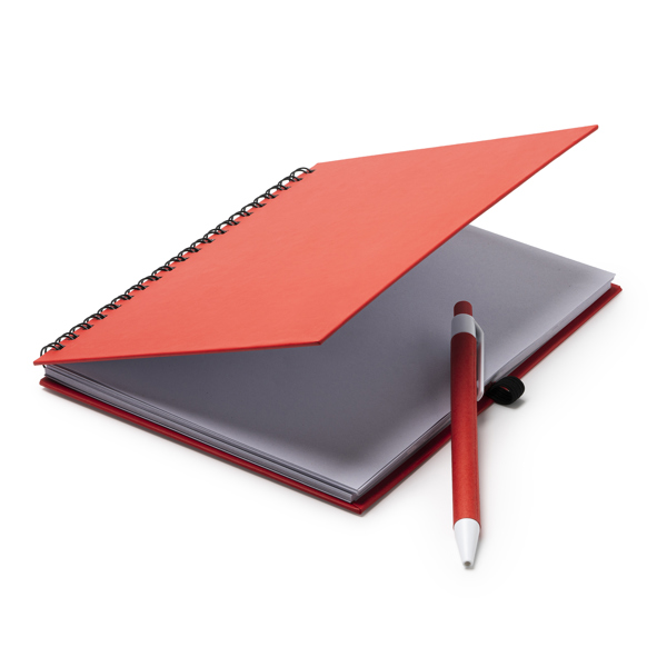 Блокнот Leynax с ручкой, красный