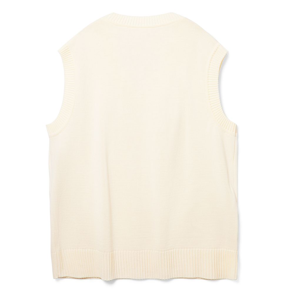 Жилет оверсайз унисекс Tad в сумке, молочно-белый Жилет оверсайз унисекс Tad в сумке, молочно-белый