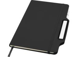 Nexus блокнот формата А5 в твердой обложке с ручкой и карандашом - сплошной черный