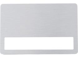 Бейдж металл+ загибушка прозрачная, 90х60мм, серебристый Бейдж металл+ загибушка прозрачная, 90х60мм, серебристый