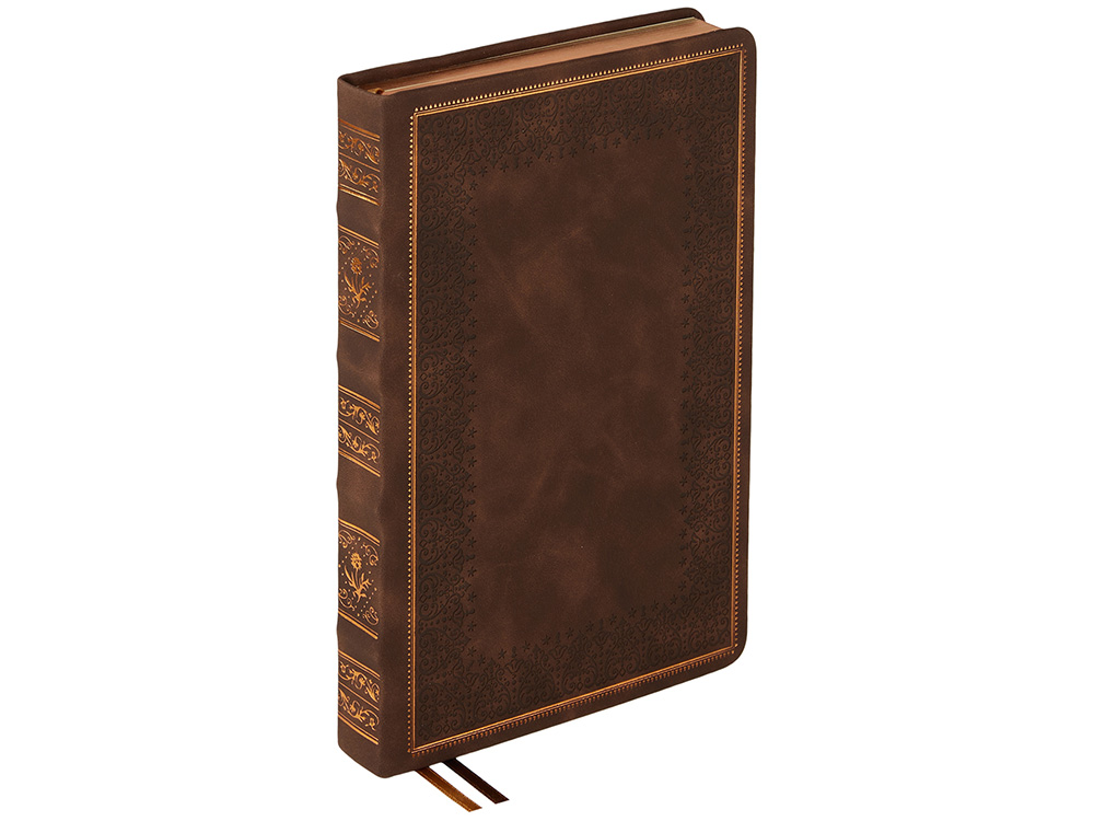 Ежедневник недатированный А5 Royal, коричневый с бронзовым срезом Ежедневник недатированный А5 Royal, коричневый с бронзовым срезом