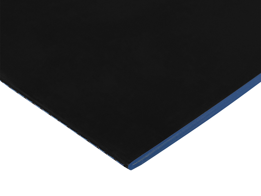 Бизнес-тетрадь А5 Pragmatic Contrast, 40 листов в клетку, черный с голубым срезом