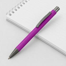 Ручка металлическая soft touch шариковая Tender, фиолетовый/серый Ручка металлическая soft touch шариковая Tender, фиолетовый/серый