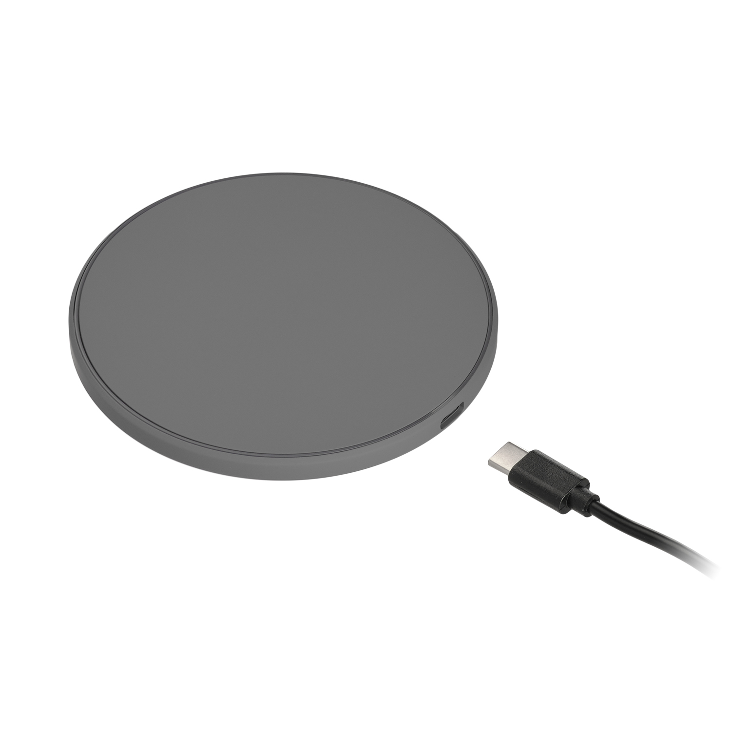 Беспроводное зарядное устройство с подсветкой 15W Аурис (Auris), серое Беспроводное зарядное устройство с подсветкой 15W Аурис (Auris), серое