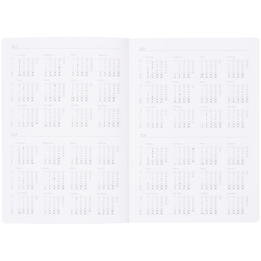 Ежедневник Nebraska Flex, недатированный, бордовый с серебристым