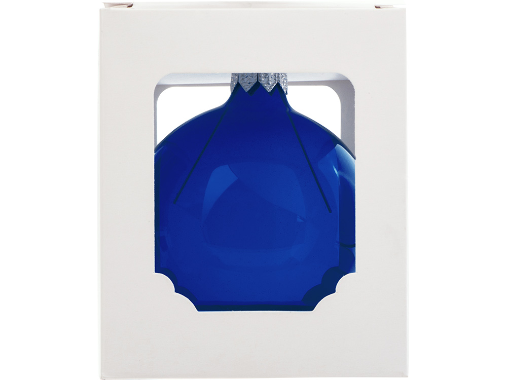 Стеклянный шар голубой полупрозрачный, заготовка шара 6 см, цвет 61