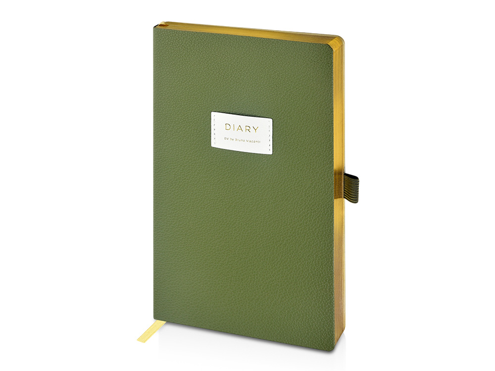 Ежедневник недатированный А5 Verde с нашивкой, зеленый Ежедневник недатированный А5 Verde с нашивкой, зеленый