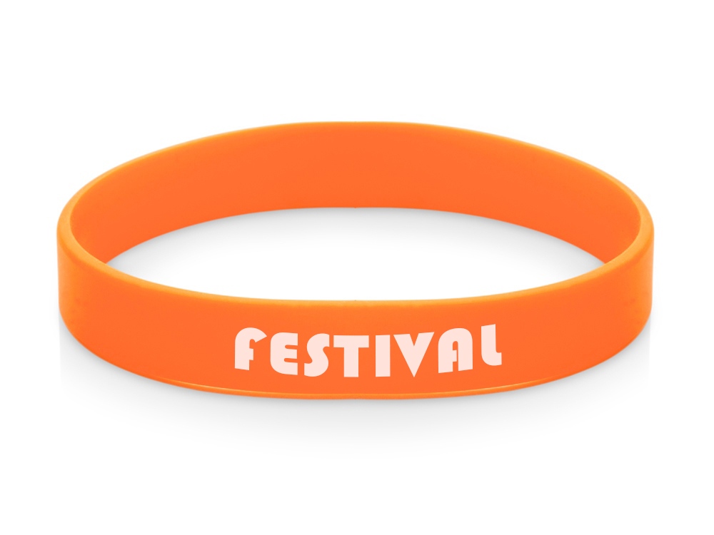 Силиконовый браслет Forest 202*12 мм, оранжевый