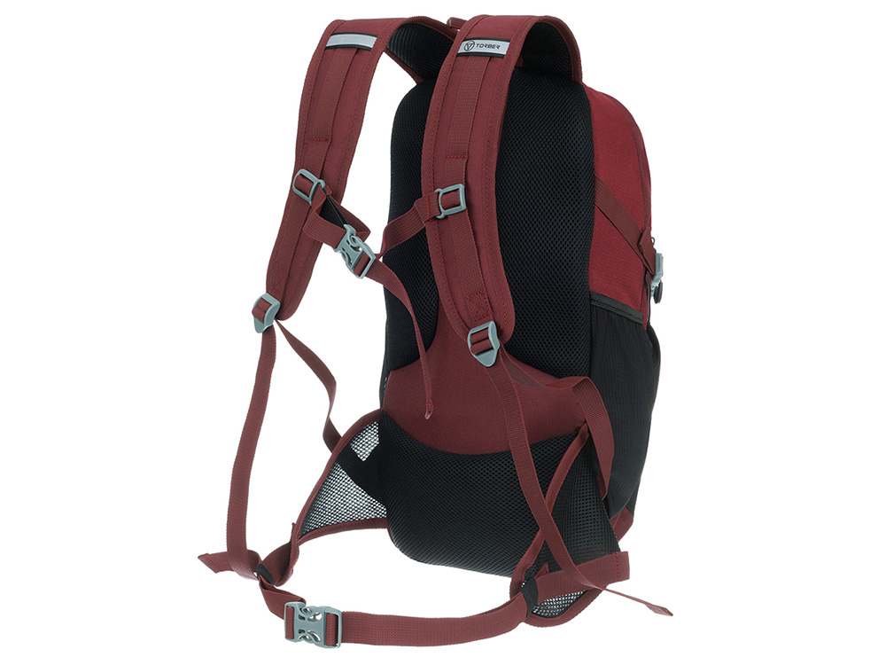 Туристический рюкзак TORBER КЕМПИНГ, бордовый, полиэстер, 26 х 48 х 12 см Туристический рюкзак TORBER КЕМПИНГ, бордовый, полиэстер, 26 х 48 х 12 см