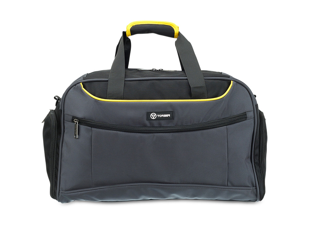 Сумка спортивная TORBER, серый, полиэстер, 48 х 24 х 30 см Сумка спортивная TORBER, серый, полиэстер, 48 х 24 х 30 см