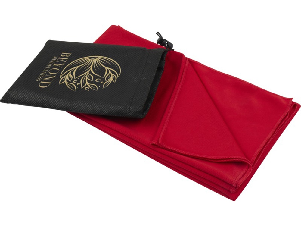 Lucas спортивное полотенце из переработанного полиэстера 70х140 см - Красный