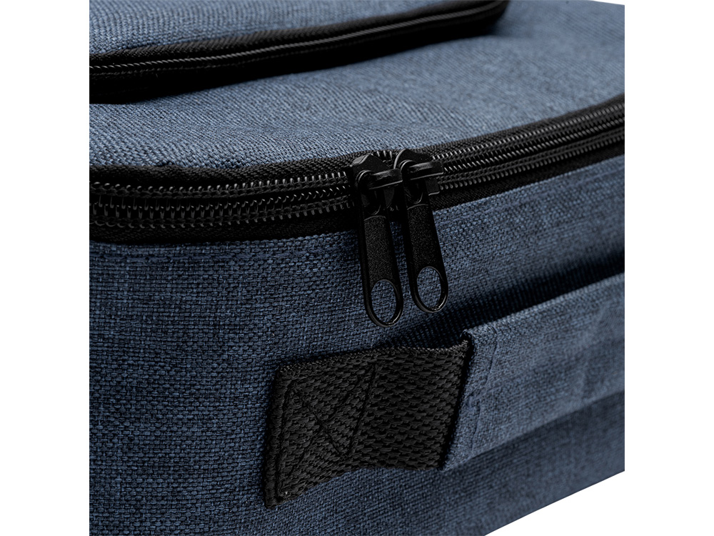 Сумка-холодильник из переработанного полиэстера Сотэк (SOTEK), меланжевый синий Сумка-холодильник из переработанного полиэстера Сотэк (SOTEK), меланжевый синий