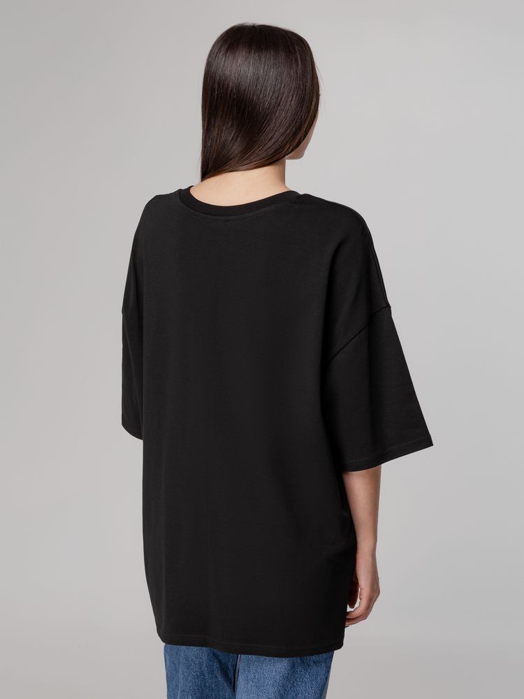 Футболка унисекс оверсайз Crosstown, черная Футболка унисекс оверсайз Crosstown, черная