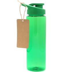 Пластиковая бутылка Ronny To Go с биркой, зелёная Пластиковая бутылка Ronny To Go с биркой, зелёная