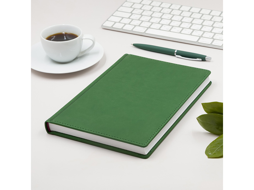 Ежедневник А5 датированный Velvet 2022, зеленый