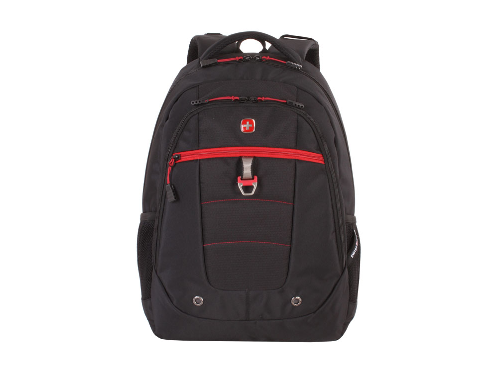 Рюкзак SWISSGEAR, 15, полиэстер, 900D,  34х18x47 см, 29 л, черный/красный