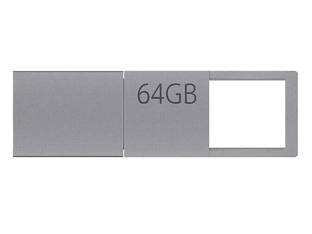 USB 3.0-флешка на 64 Гб с разъемами USB-A и Type-C, серебристый