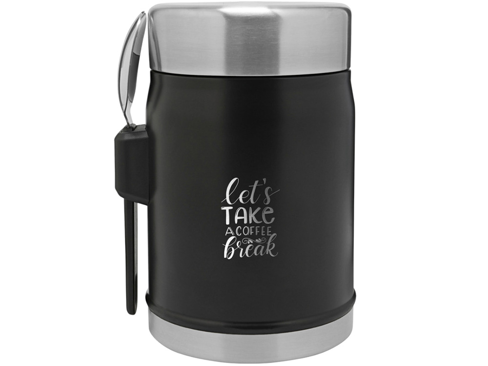 Банка для еды объемом 400 мл с ложкой-вилкой Stanley Legendary - черный матовый Банка для еды объемом 400 мл с ложкой-вилкой Stanley Legendary - черный матовый