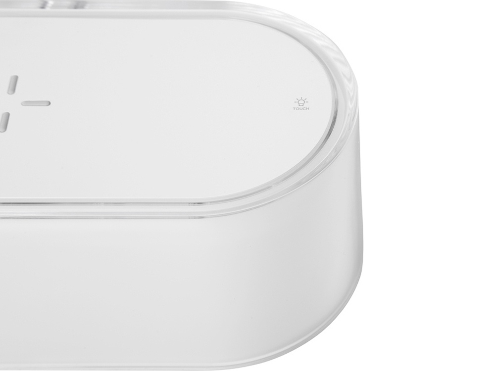 Ночник с беспроводной зарядкой и RGB подсветкой Miracle, 15 Вт, белый