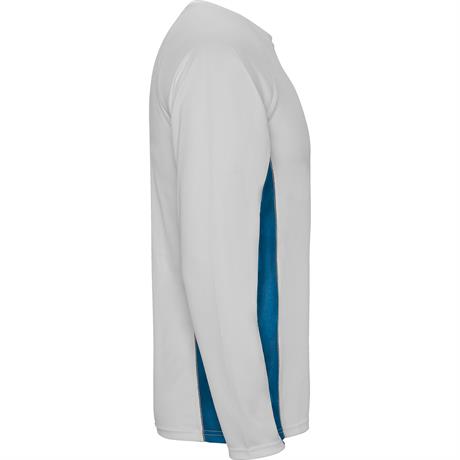 Спортивная футболка SHANGHAI L/S мужская, БЕЛЫЙ/КОРОЛЕВСКИЙ СИНИЙ S