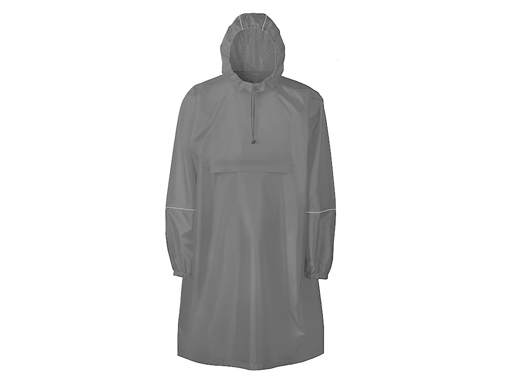 Дождевик - пончо Galaxy со светоотражающими элементами, серый