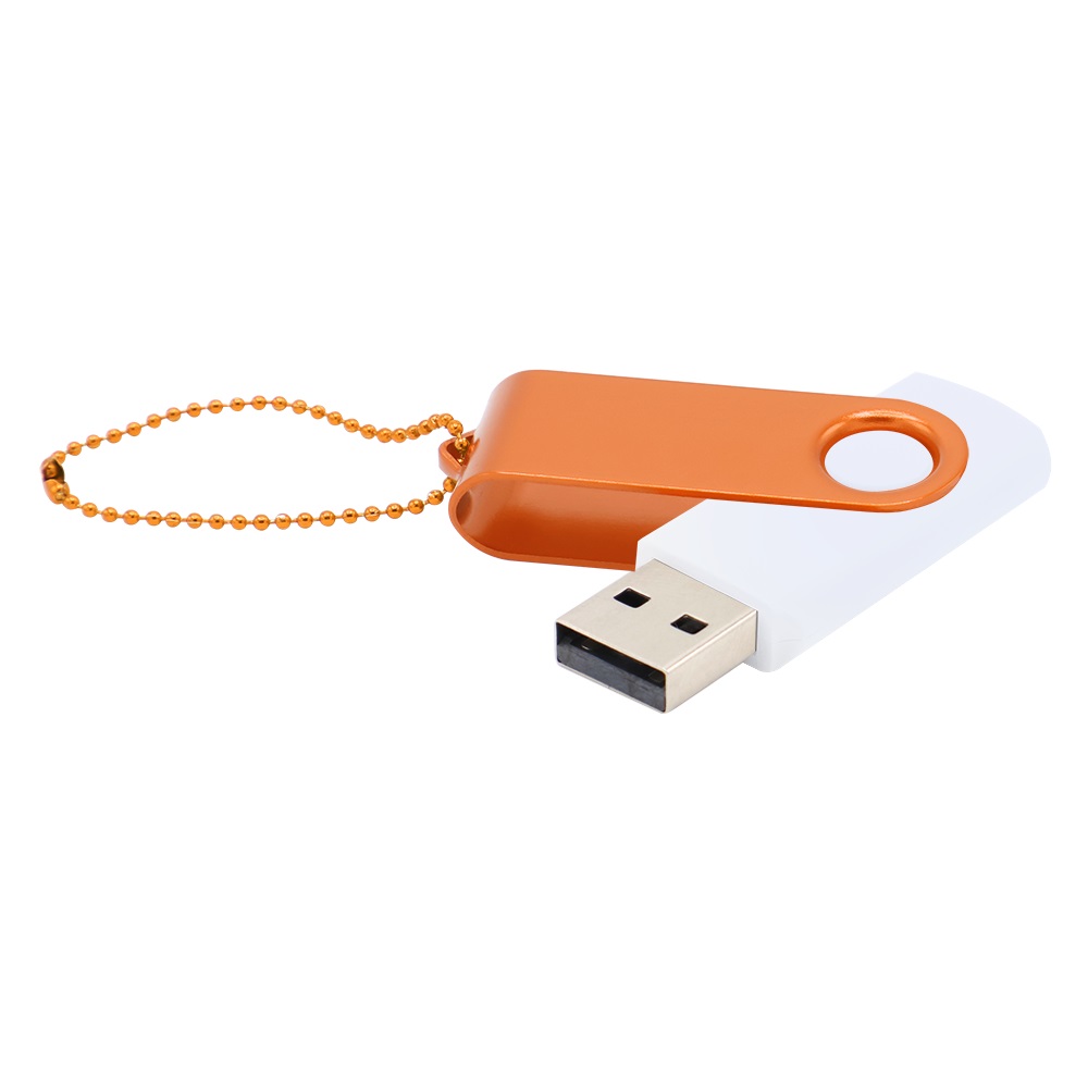 Флешка Designer To Go 2.0 USB 16Gb, белый/оранжевый Флешка Designer To Go 2.0 USB 16Gb, белый/оранжевый