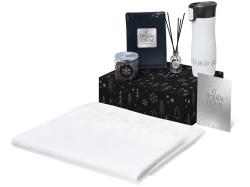 Подарочный набор с палантином и термокружкой, белый