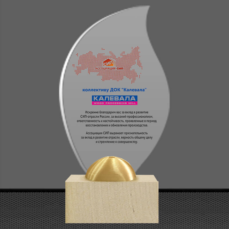 Акриловая награда с УФ печатью Акриловая награда с УФ печатью