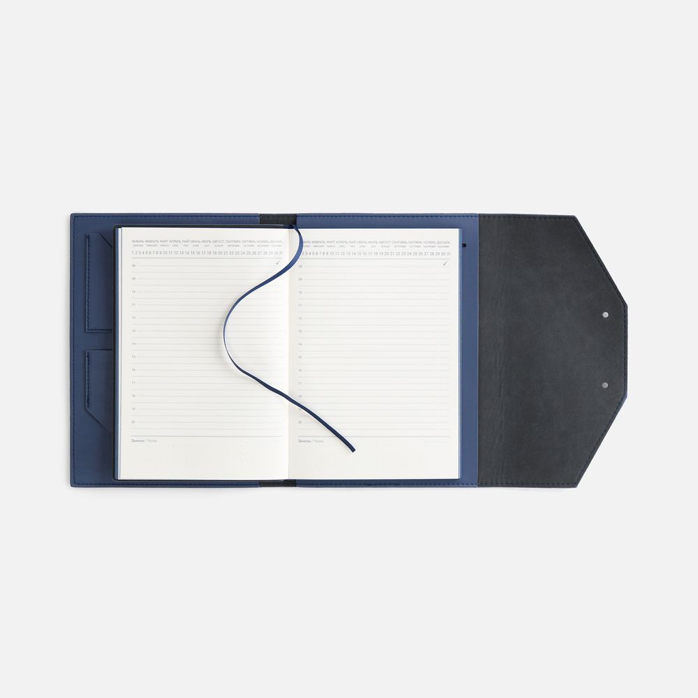 Ежедневник-органайзер Clean Slate, недатированный, синий Ежедневник-органайзер Clean Slate, недатированный, синий