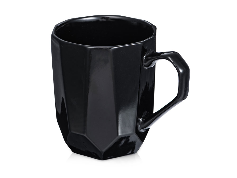 Подарочный набор с кружкой, подносом, свечой и чаем, черный