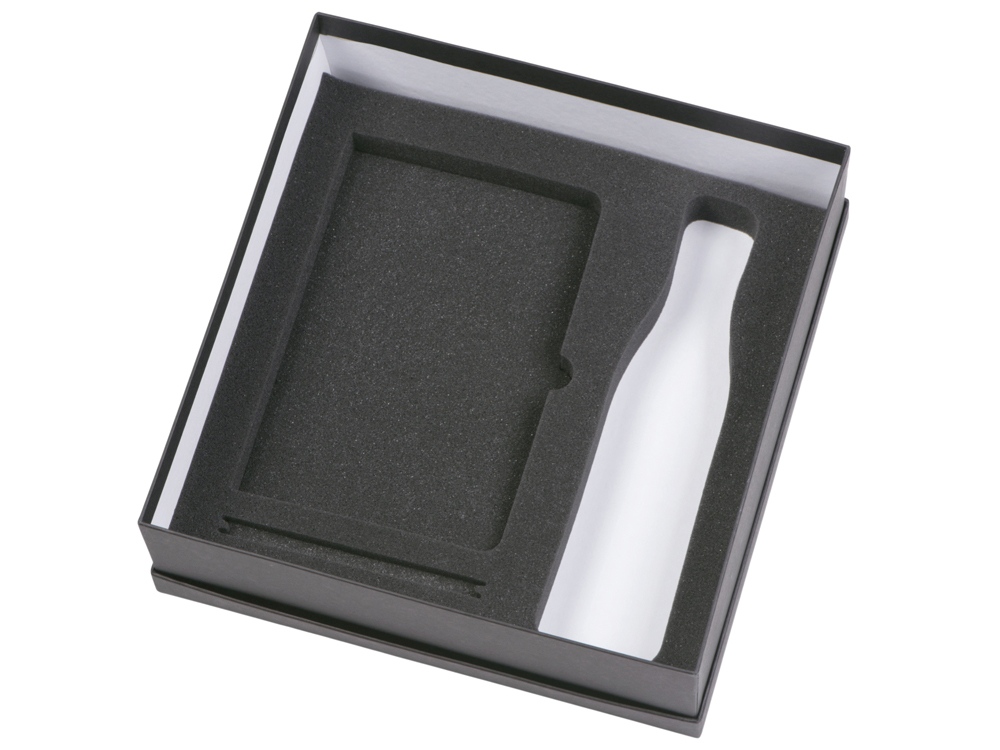 Подарочный набор c блокнотом C3, ручкой и термобутылкой, темно-синий