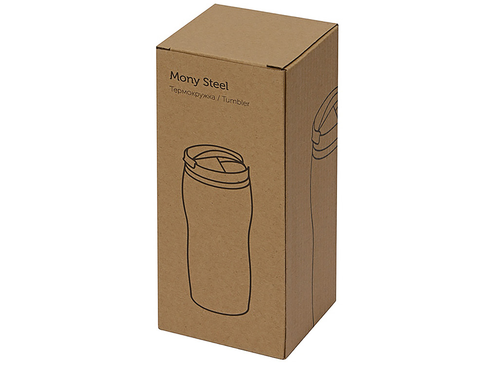 Термокружка Mony Steel 350 мл, soft touch, оливковый