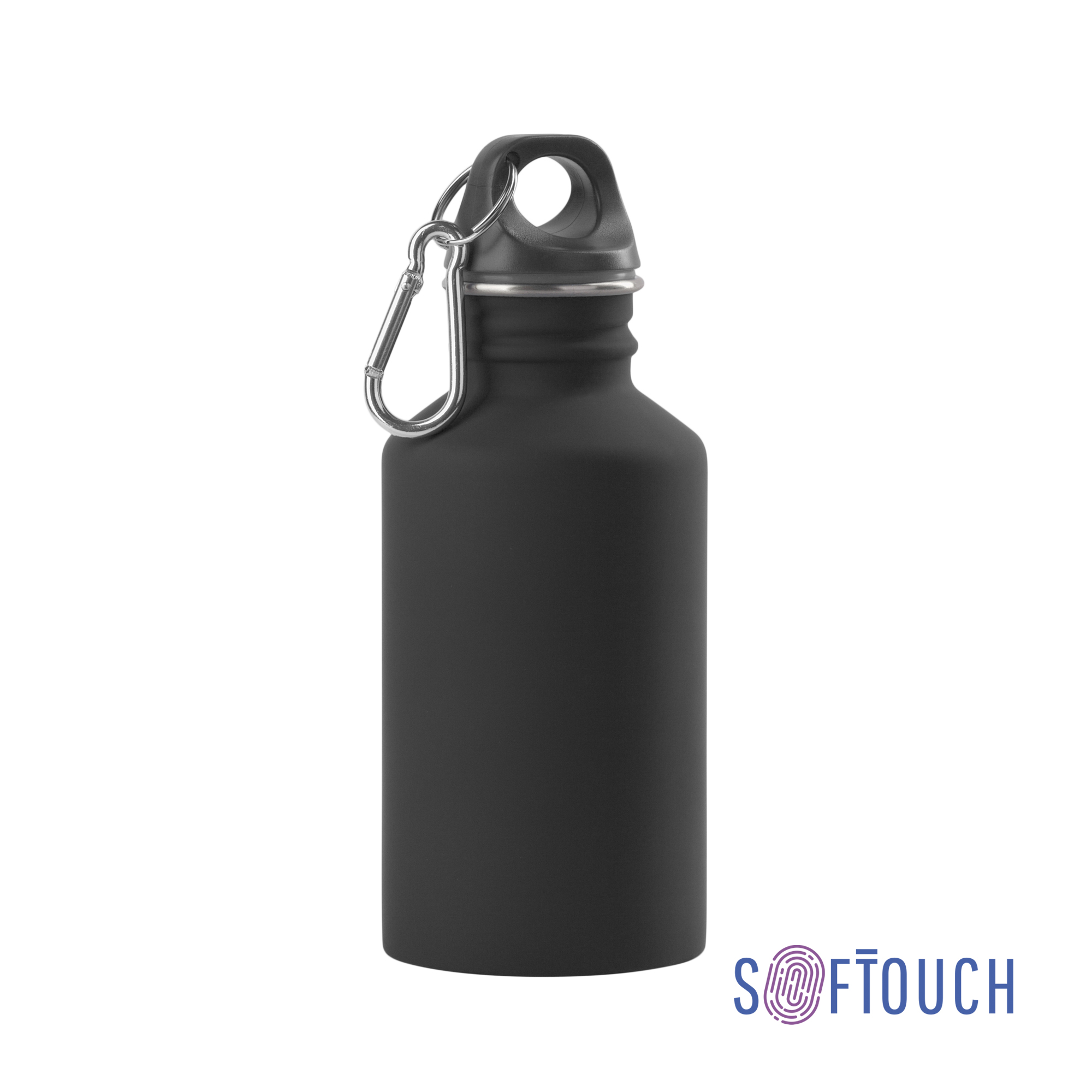 Бутылка для воды "Финиш", покрытие soft touch 500 мл