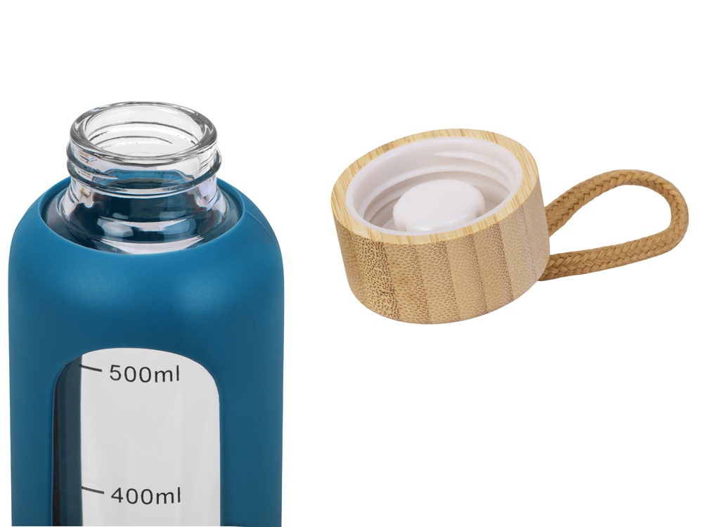 Бутылка из боросиликатного стекла Hangy, 550 мл, индиго