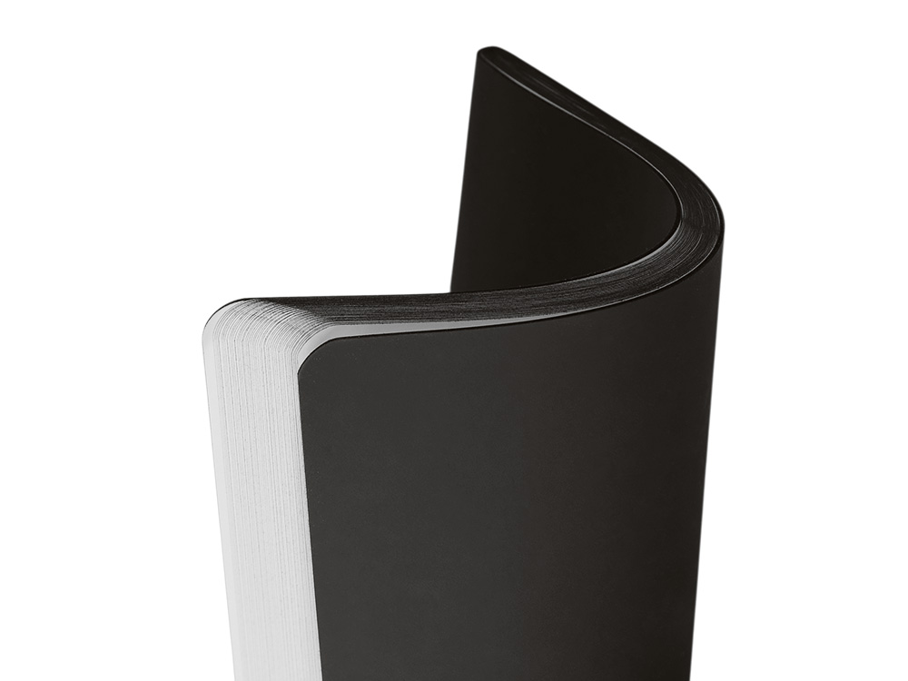 Блокнот Audrey А5 на сшивке в гибкой обложке софт-тач, черный