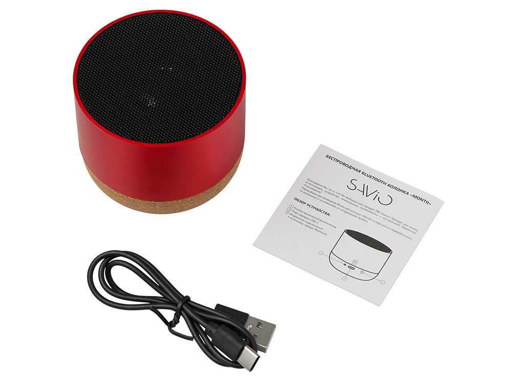 Беспроводная колонка Montii, 3 Вт, красный