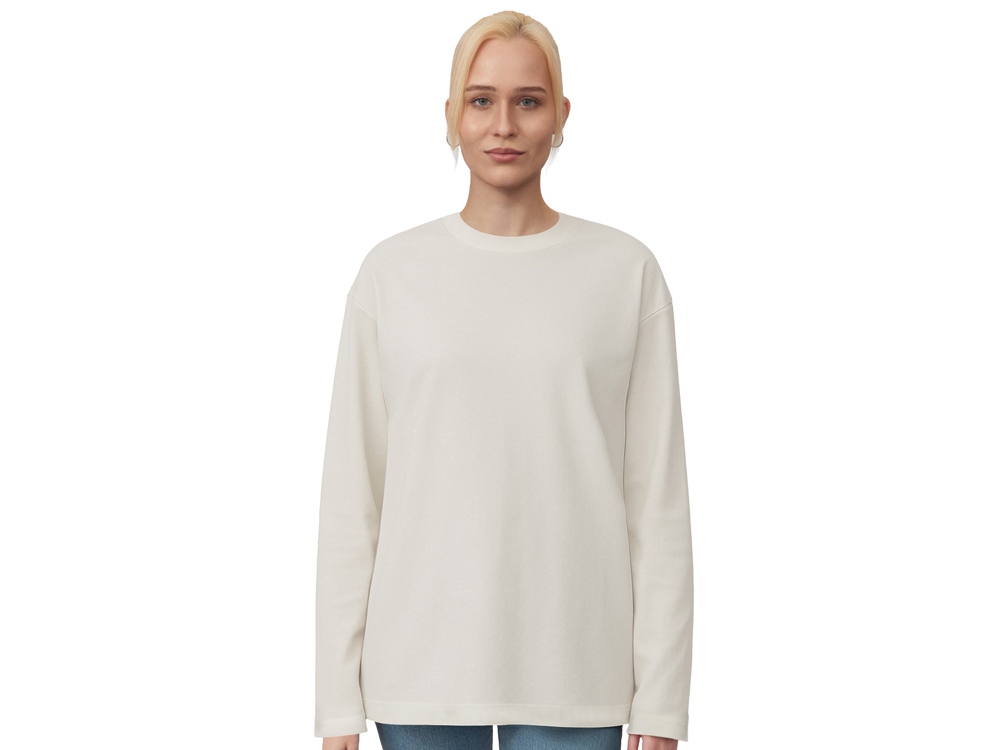 Футболка с длинным рукавом оверсайз Berlin унисекс молочный