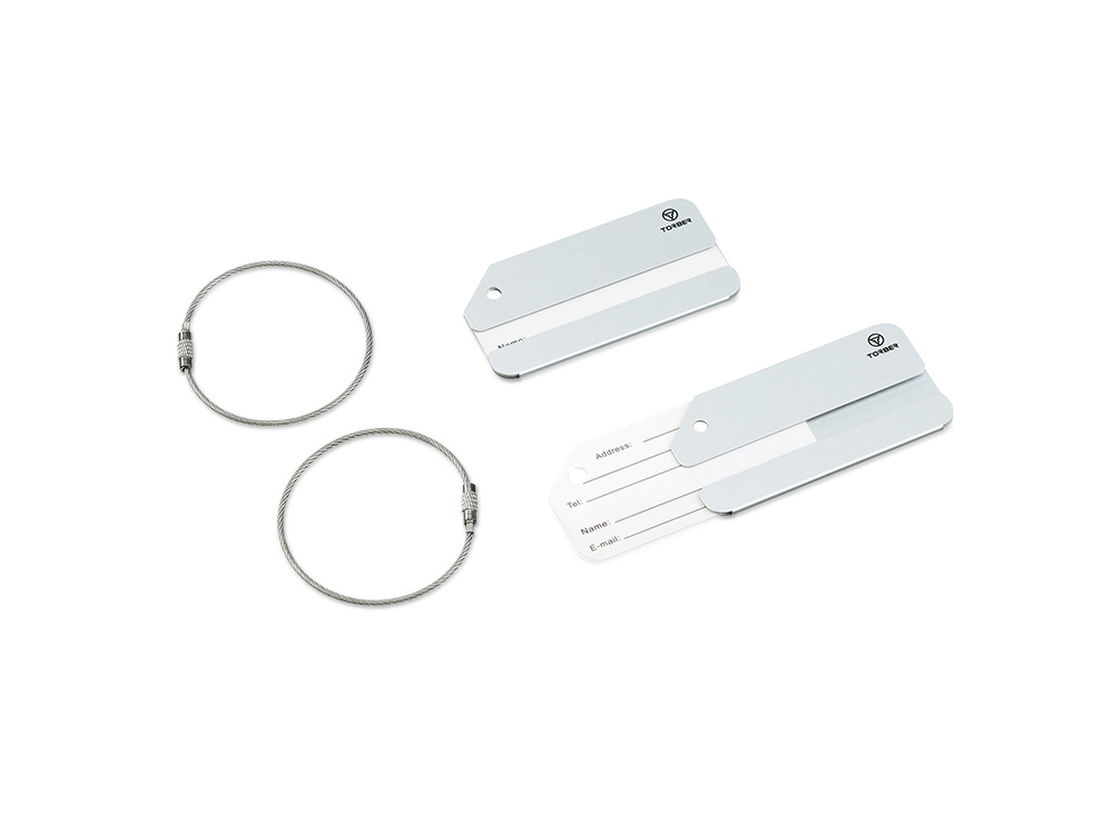 Бирка для багажа TORBER, серебристый, 8,0 х 4,0 см, алюминиевый сплав Бирка для багажа TORBER, серебристый, 8,0 х 4,0 см, алюминиевый сплав