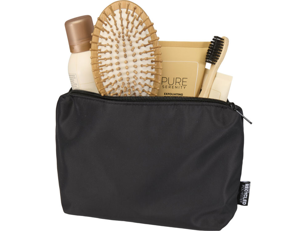 Trip Aware™ дорожная косметичка из переработанного материала 2 л, черный