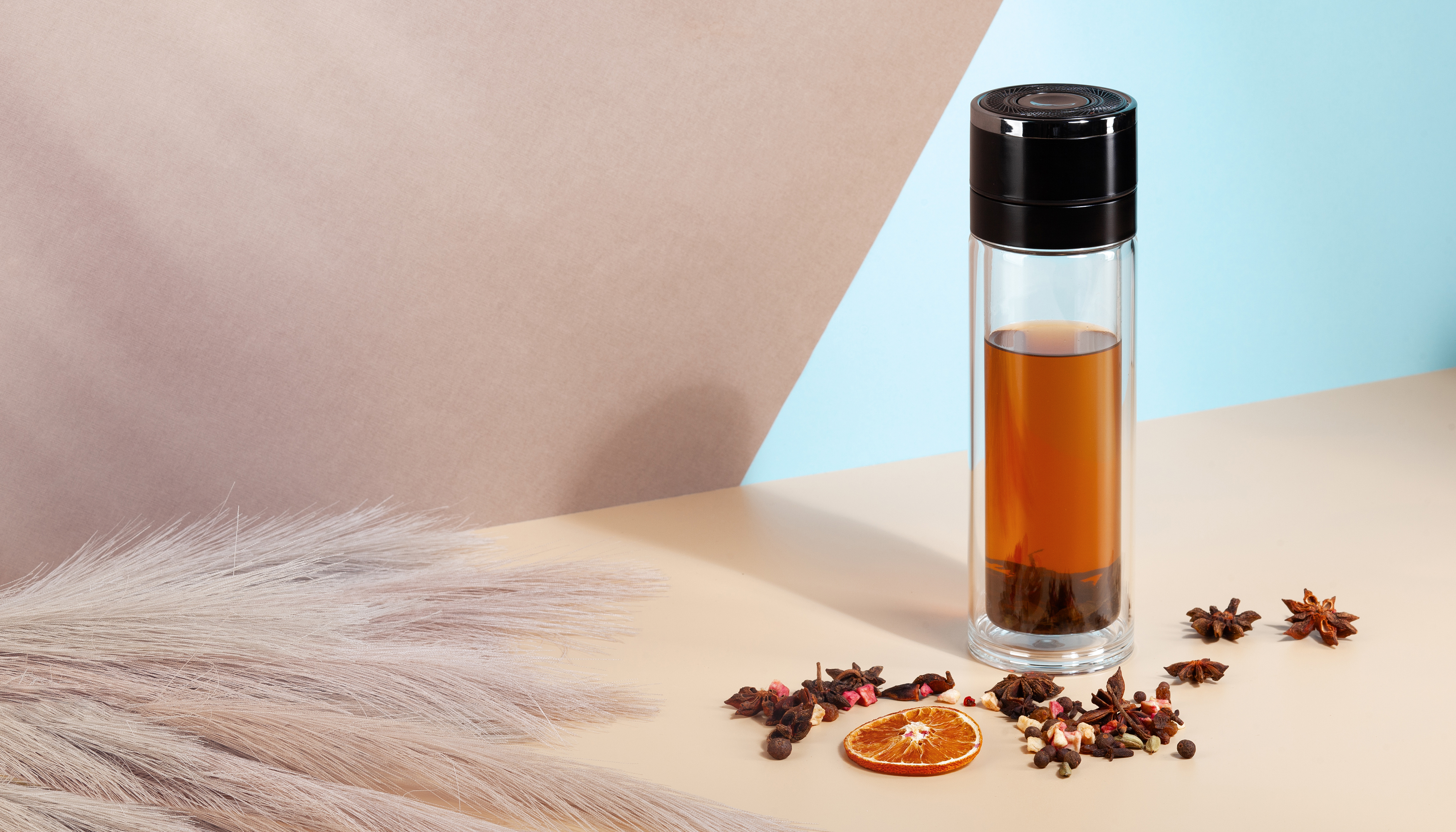 Заварочный термос "Press" 400 мл, серебристый