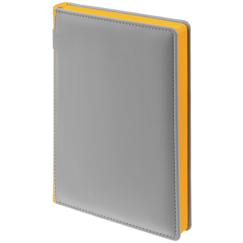 Ежедневник Spain Shall на заказ, недатированный, серый с желтым Ежедневник Spain Shall на заказ, недатированный, серый с желтым